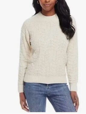 Original Weatherproof Vintage Cream Knit Sweater. Women’s Large